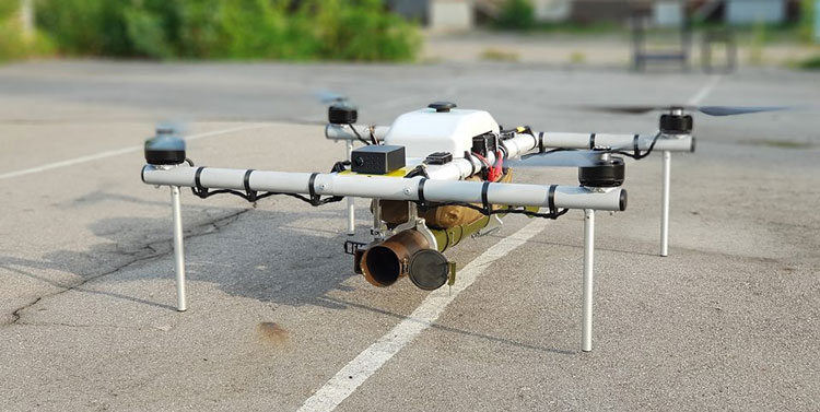 Oekraïens bedrijf introduceert anti-tank drone