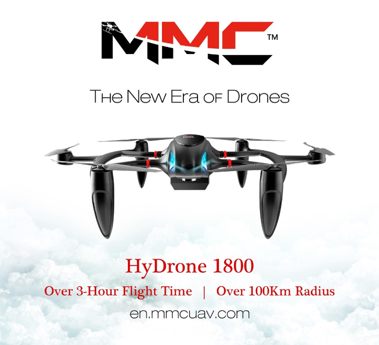 MMC presenteert HyDrone 1800, een drone met vliegtijd van 3 uur MMC presenteert HyDrone 1800, een drone met vliegtijd van 3 uur