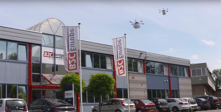 B2C Europe en Parcer experimenteren met dronebezorging in Nederland B2C Europe en Parcer experimenteren met dronebezorging in Nederland