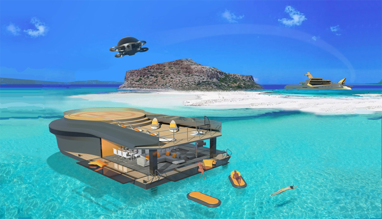 Futuristisch jacht concept komt met 4-persoons drone Futuristisch jacht concept komt met 4-persoons drone
