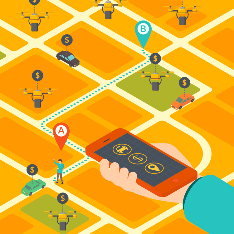 Taxidienst Uber overweegt aanbieden van korte dronevluchten Taxidienst Uber overweegt aanbieden van korte dronevluchten