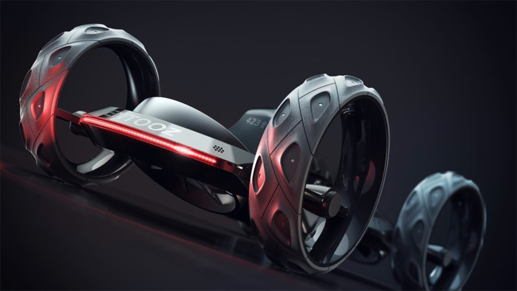 Met deze 'drone' rijd je letterlijk tegen muren op Met deze 'drone' rijd je letterlijk tegen muren op