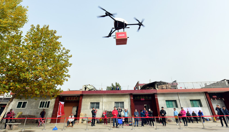 JD.com begint dronebezorgingservice in China JD.com begint dronebezorgingservice in China