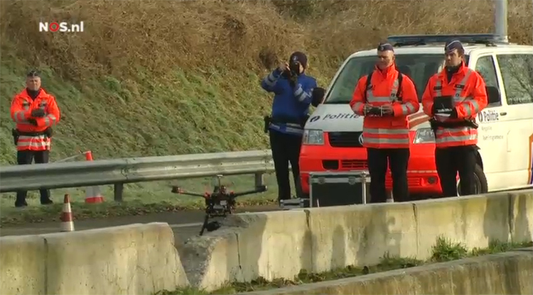 Belgische politie zet drones in bij verkeersongevallen Belgische politie zet drones in bij verkeersongevallen