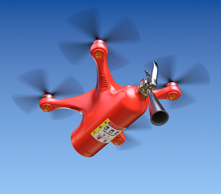 Drone blust brand wolkenkrabber Drone blust brand wolkenkrabber